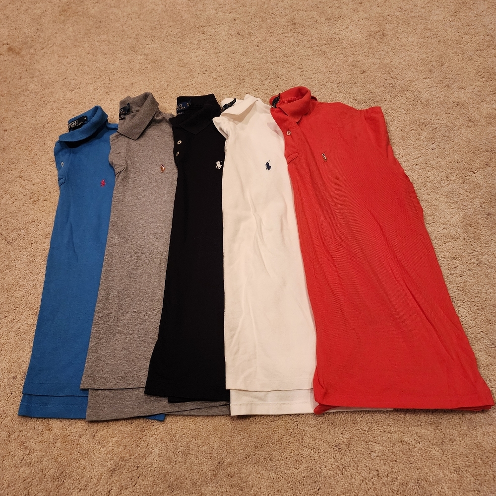 Bundle of (5) Men's XL Ralph Lauren Polo shirts.